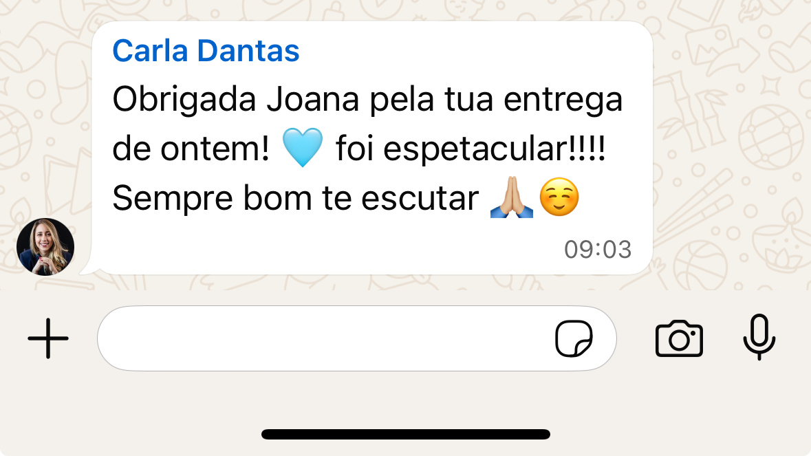 Depoimento de Carla Dantas